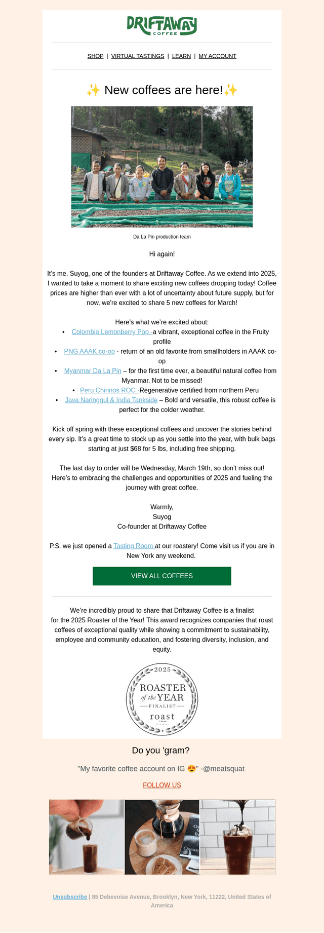 March Coffees Drop Now! ❄️☕
