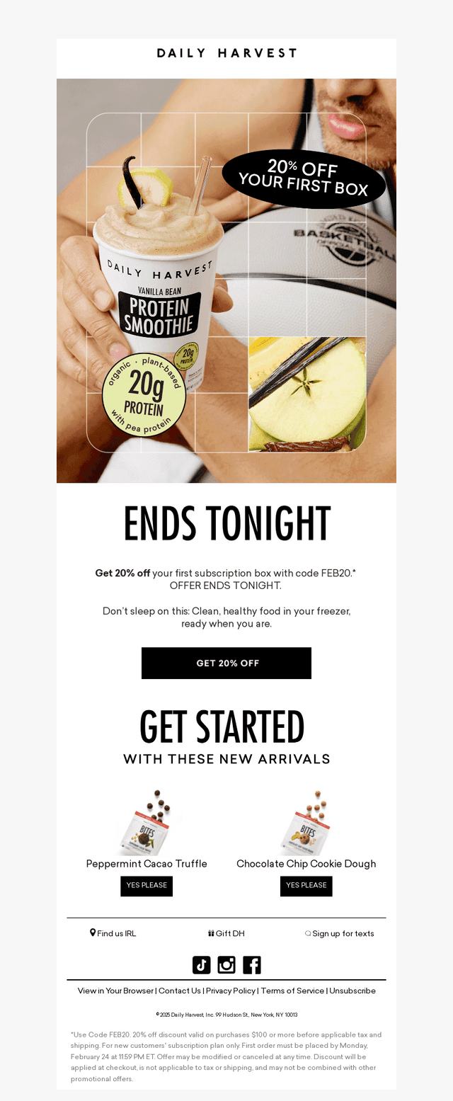 ENDS TODAY: 20% OFF