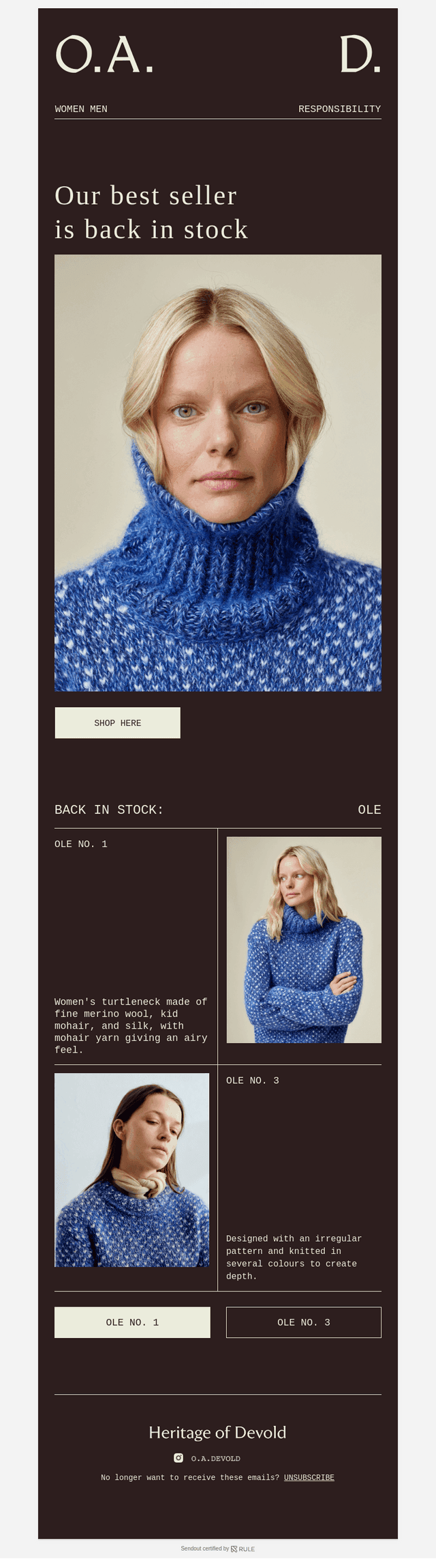 Ole No. 1 - Back in stock