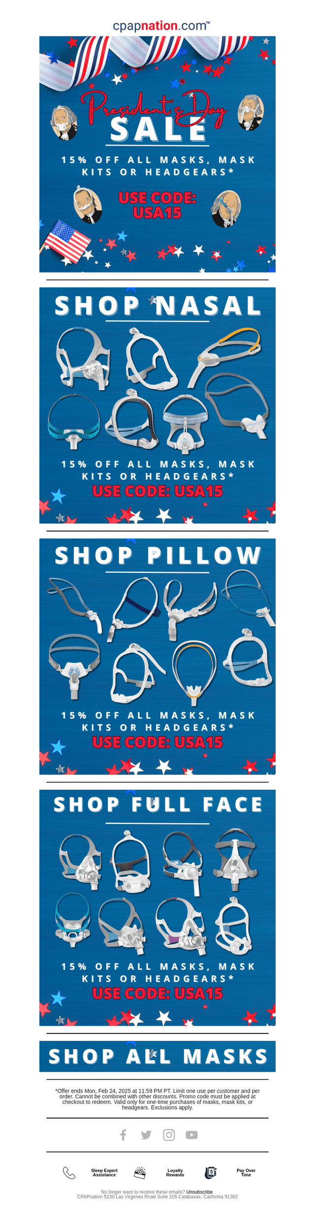 Final Hours! 15% Off Masks Ends Tonight