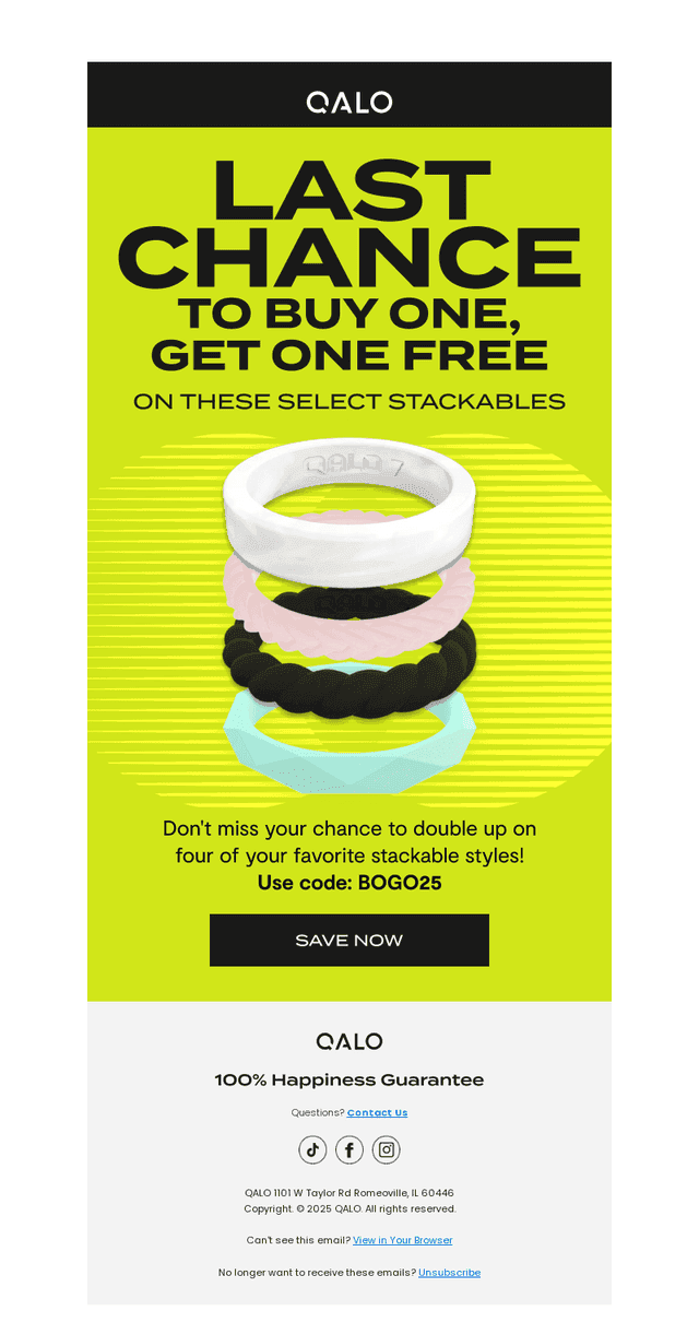 Final call for stackable BOGO 🚨