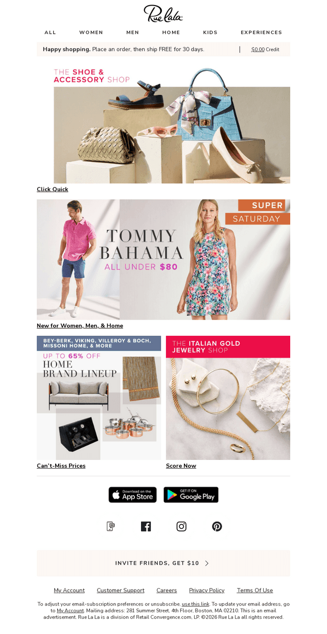 Shoes & Accessories? Right this way.
