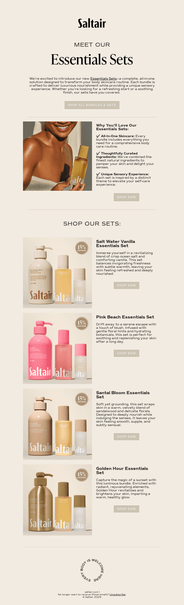 Our Essentials Sets: Complete Body Skincare