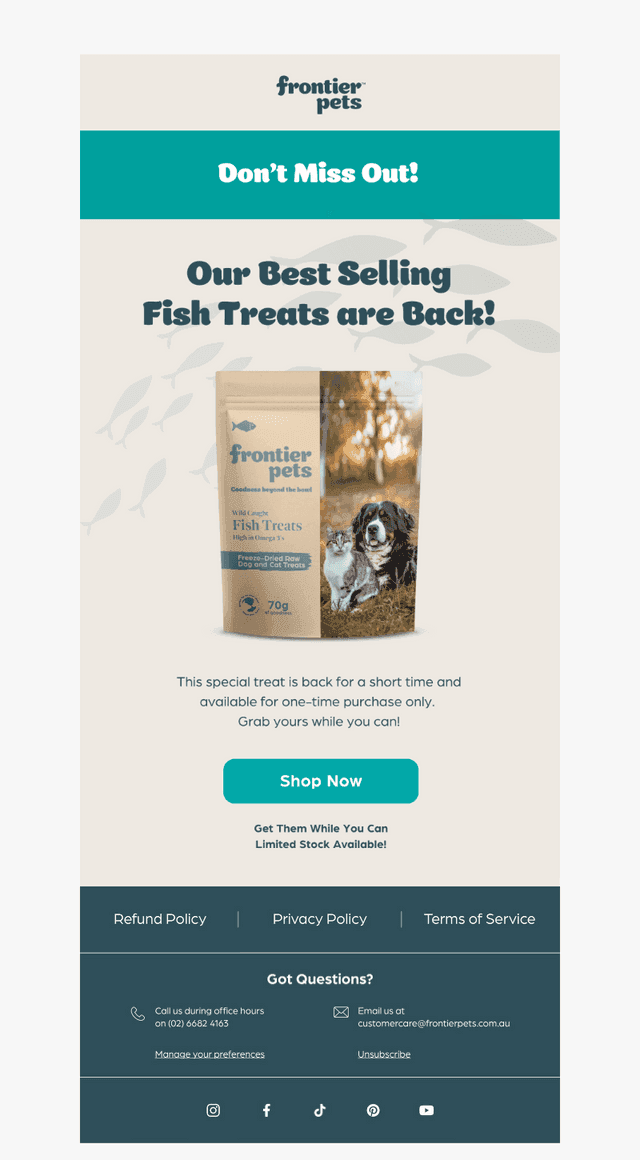 Frontier Pets email from Tue, Feb 25, 2025