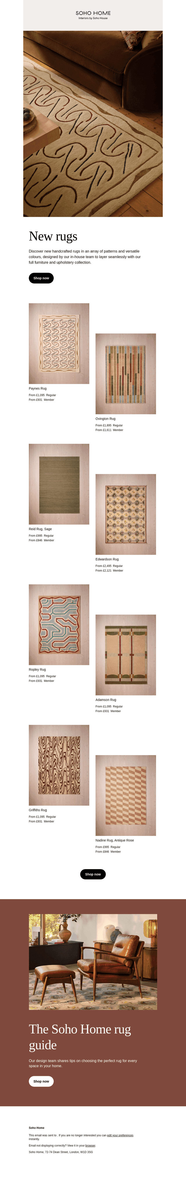 New handcrafted rugs