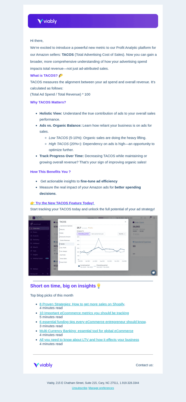 Viably email from Tue, Feb 25, 2025