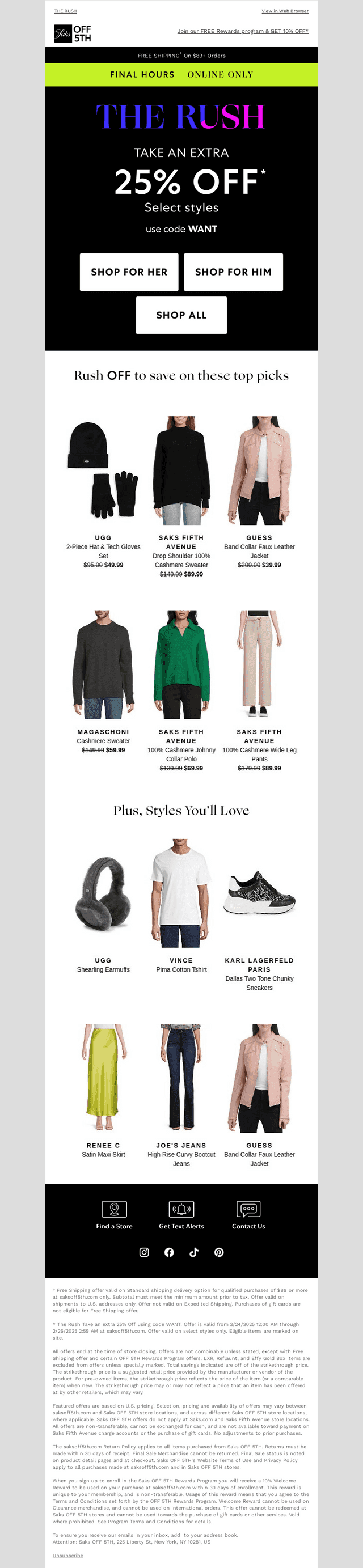 Last day! Take an extra 25% OFF