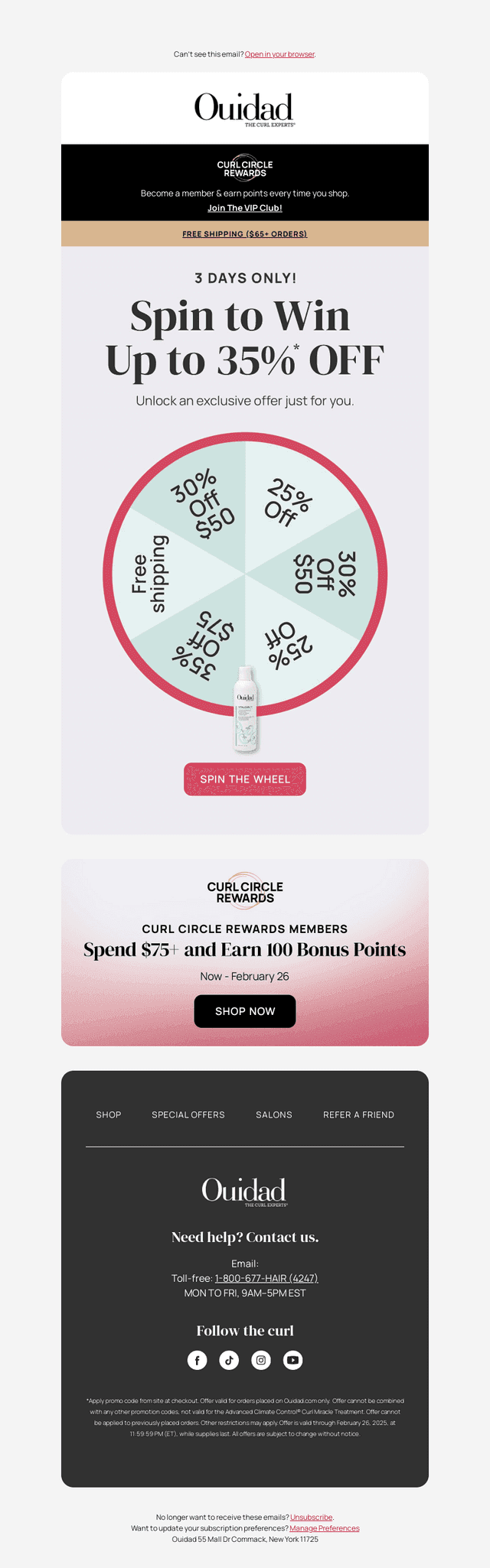Spin to win up to 35% off ⭐