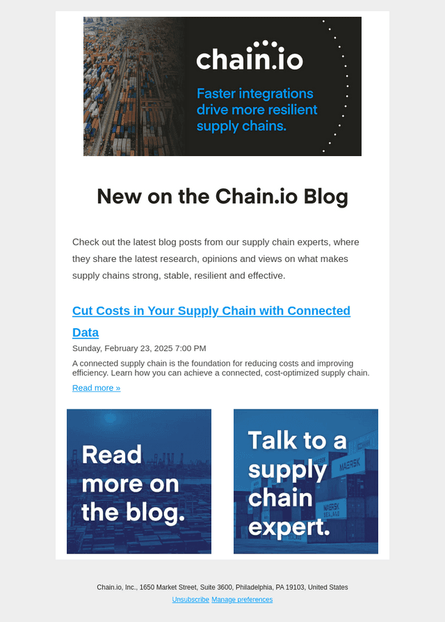 Cut Costs in Your Supply Chain with Connected Data