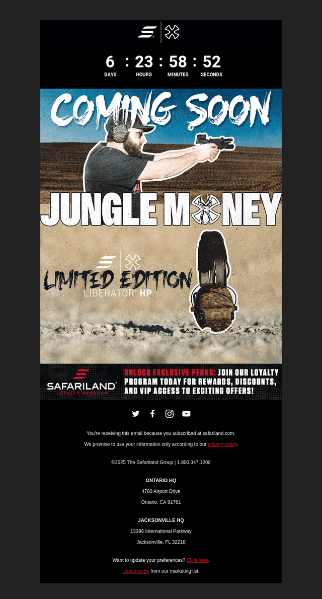 Safariland email from Tue, Feb 25, 2025