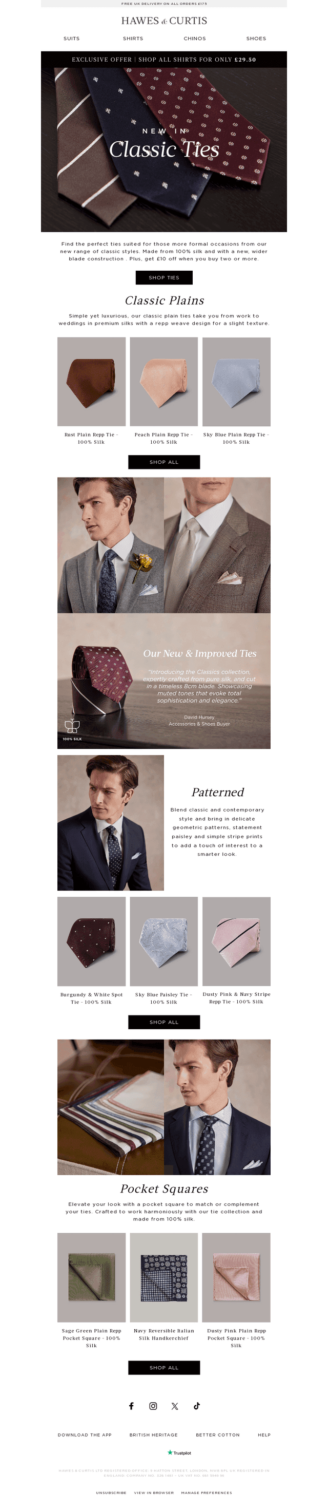 Our classic outfit-completing ties