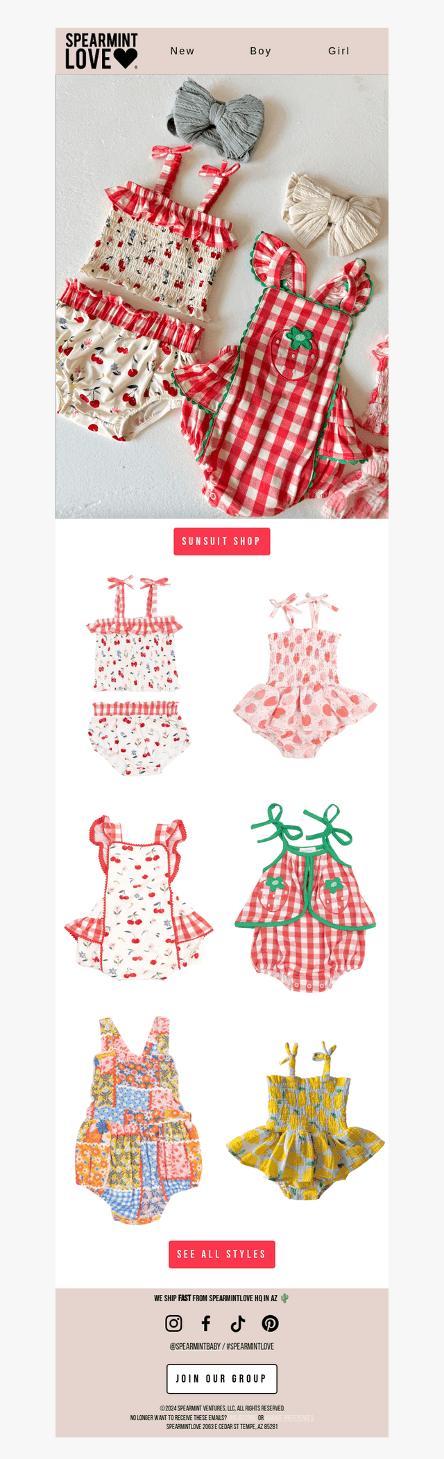 Sunsuit Shop is OPEN