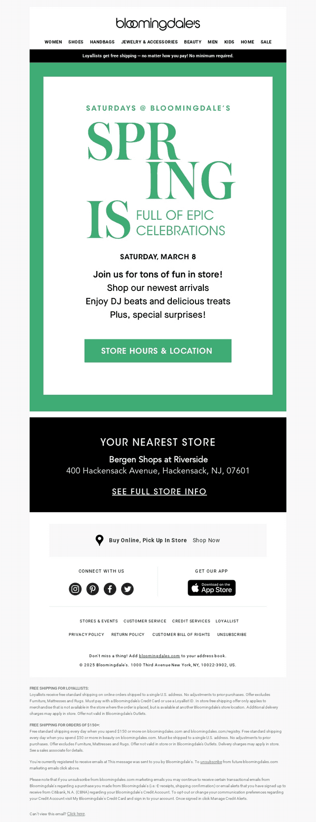 Party time! Saturdays @ Bloomingdale’s is back