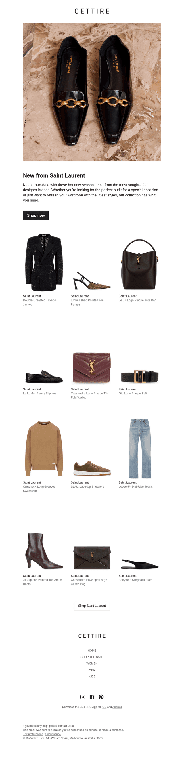 New from Saint Laurent