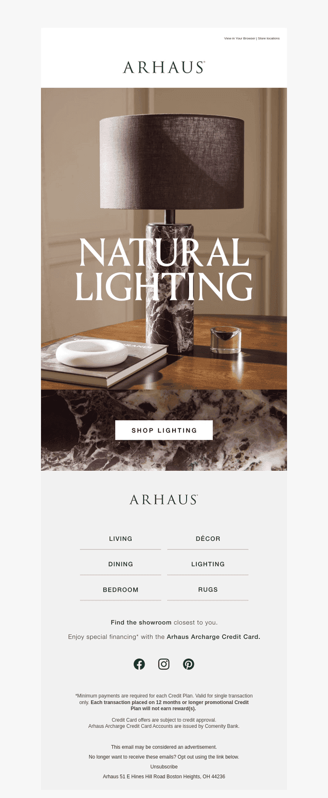 Lighting Inspired by Nature