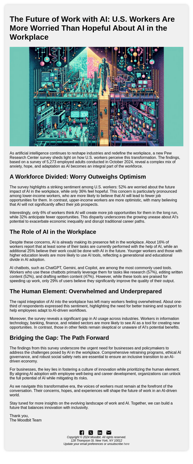 AI's Workforce Divide: Hope vs. Worry in 2025
