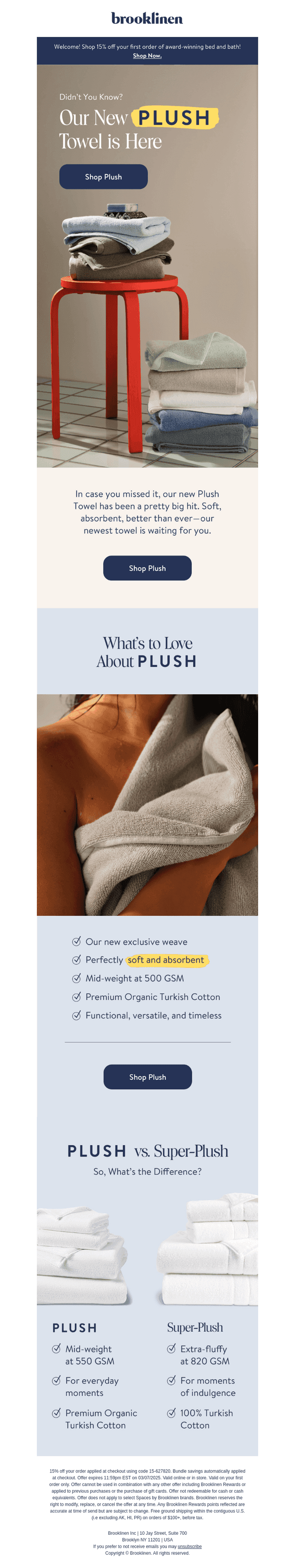 THIS JUST IN! New Plush Towels