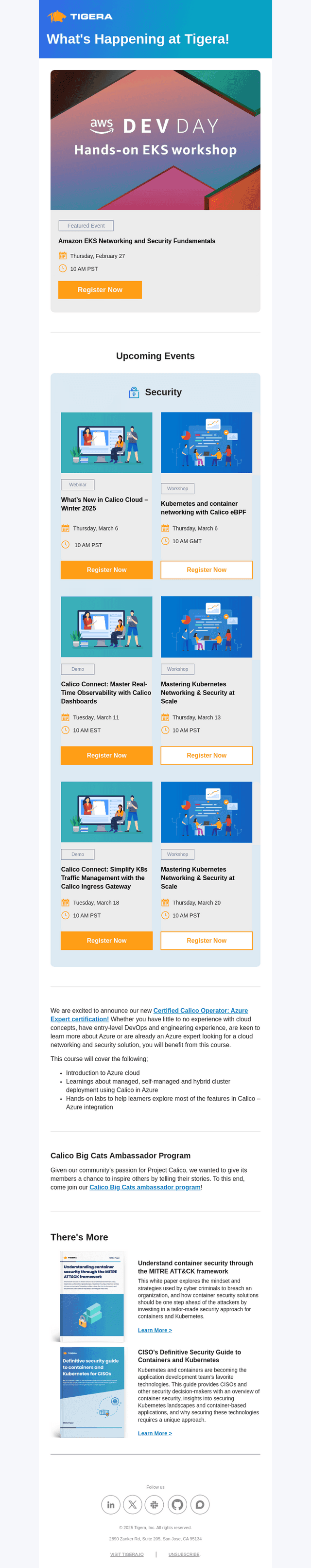 Tigera virtual events: Amazon EKS Networking and Security Fundamentals