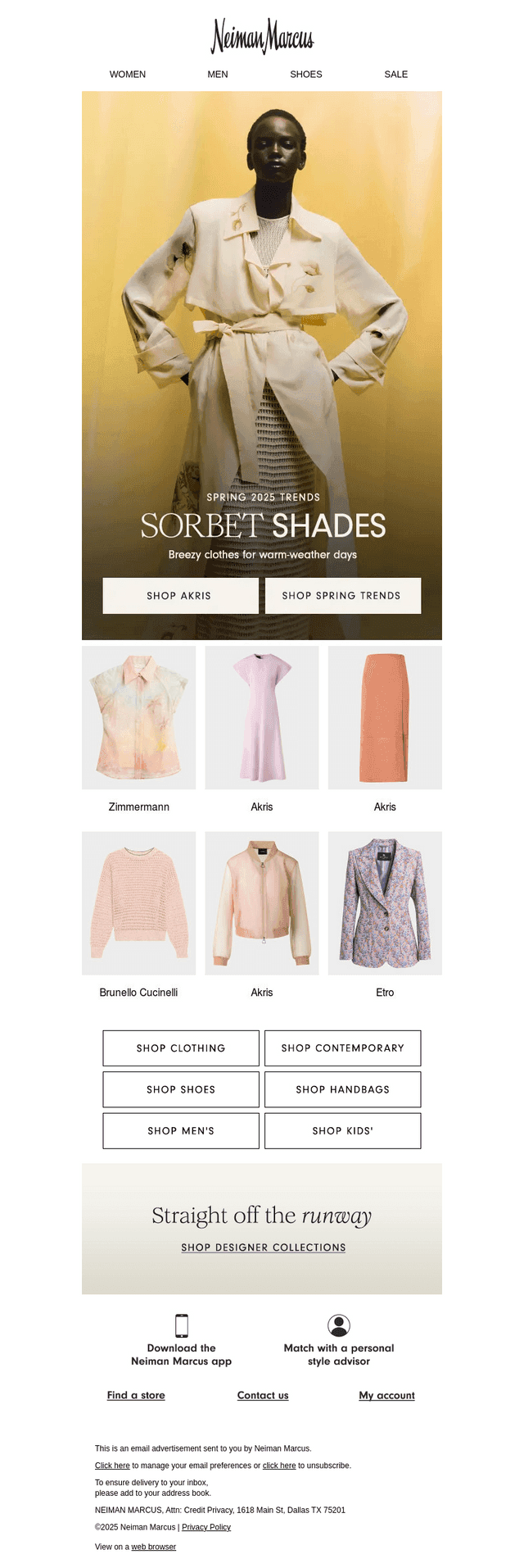 Spring showers? Try an Akris trench with flowers
