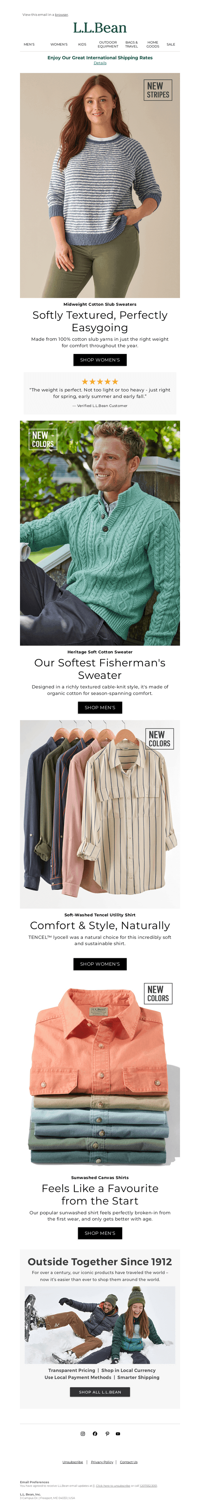Midweight Cotton Sweaters, NEW Spring Colours