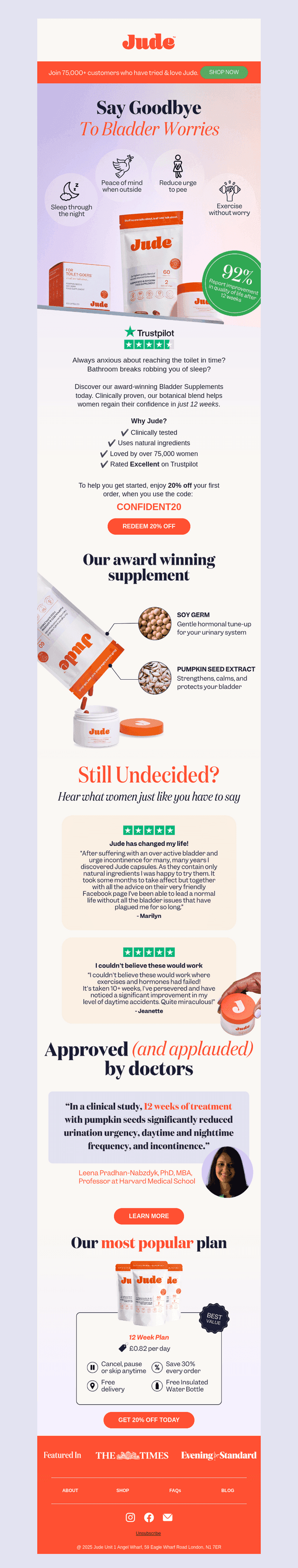 Say Goodbye To Bladder Worries