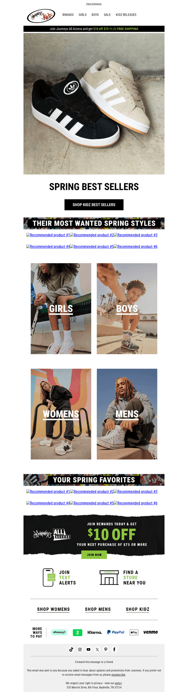 This Springs best selling styles