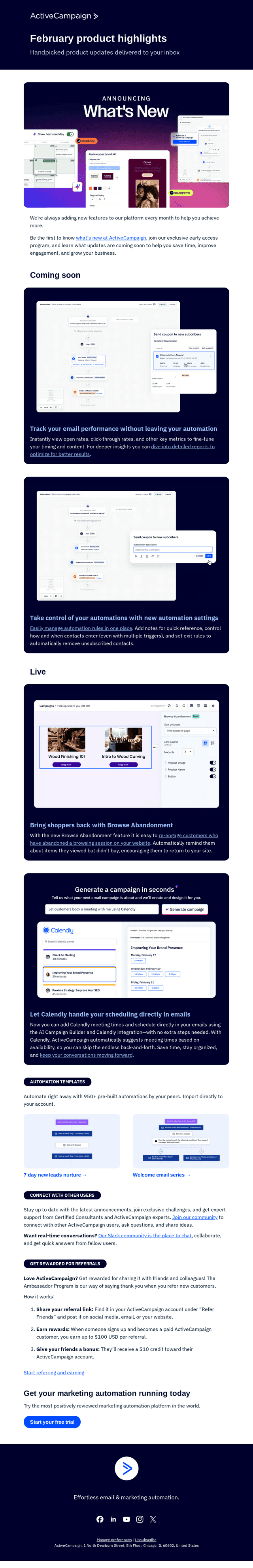 New to ActiveCampaign: Your February updates