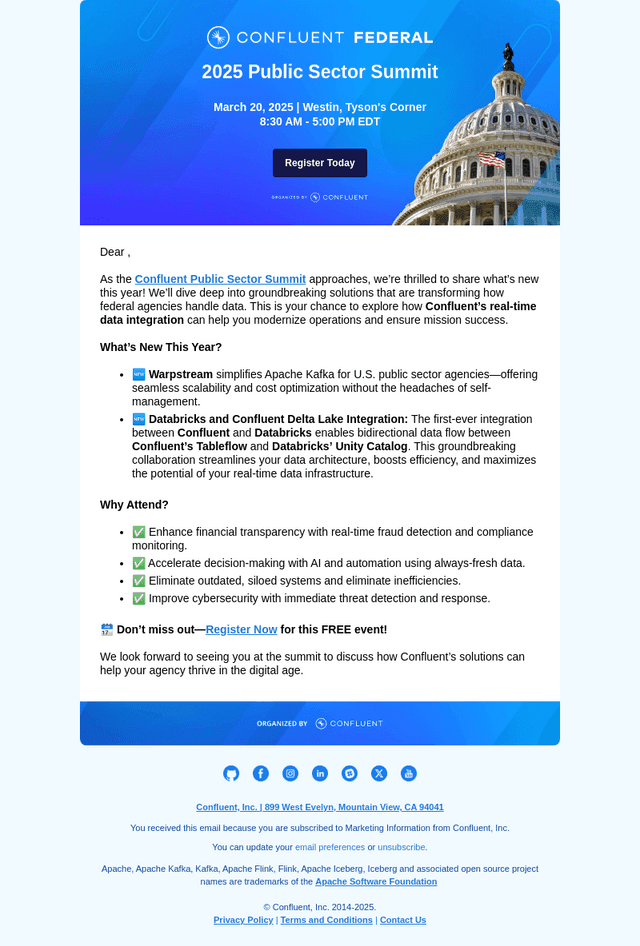 Confluent email from Thu, Feb 27, 2025