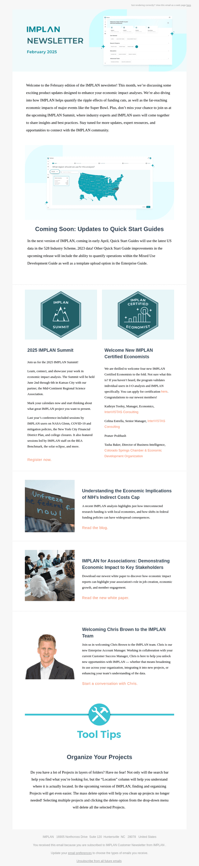 IMPLAN Newsletter | February 2025