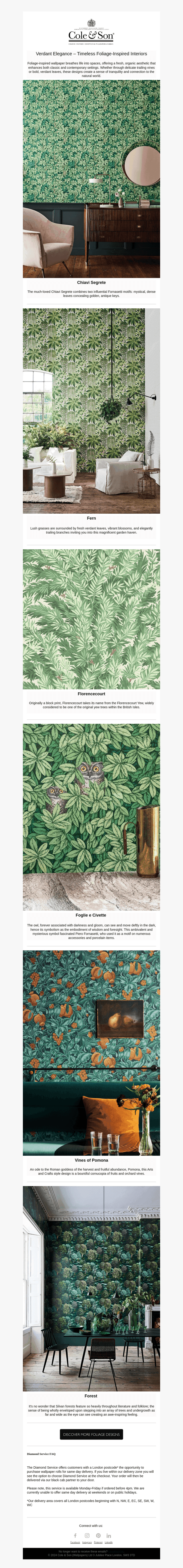 Verdant Elegance – Timeless Foliage-Inspired Interiors