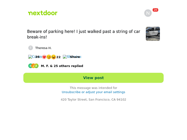 Beware of parking here!