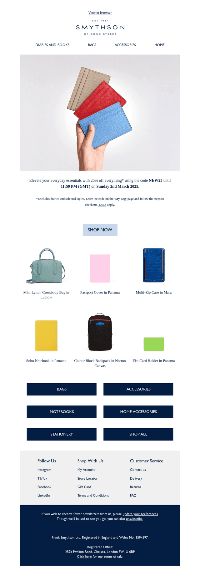 Enjoy 25% off (nearly) everything
