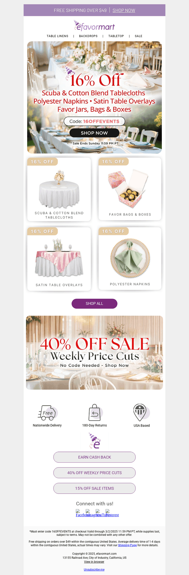 2 Days Left! 16% Off Table Trends & Decor!