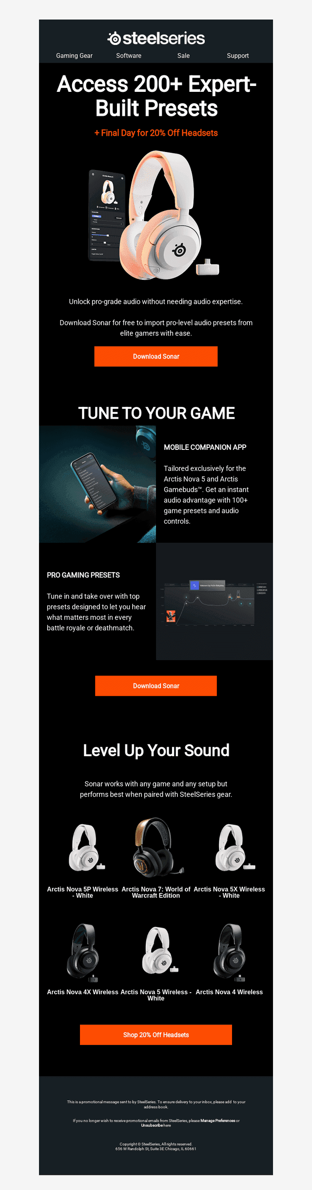 Access 200+ expert-built presets with Sonar