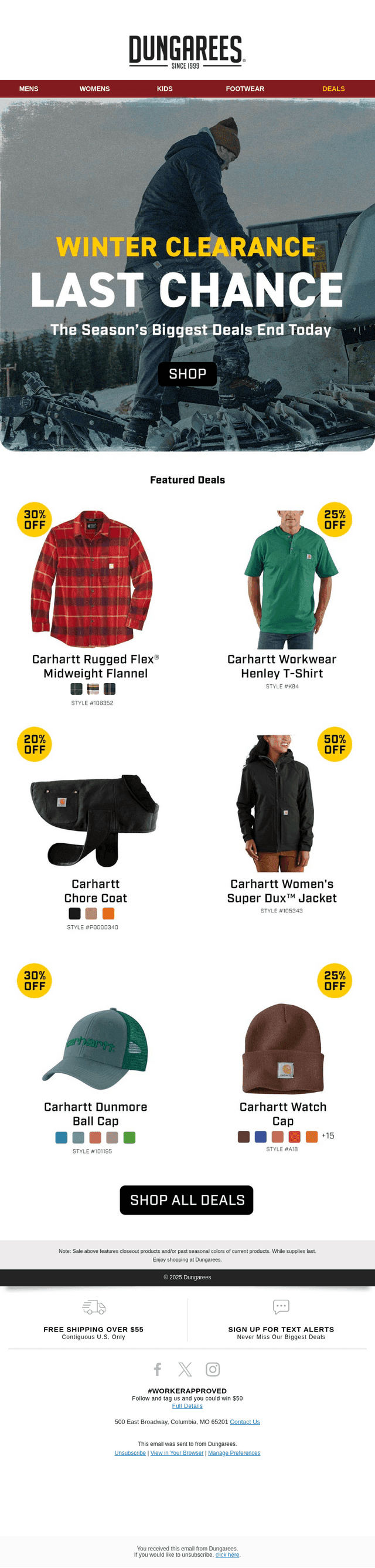 Last Chance: Winter Clearance Ends Today