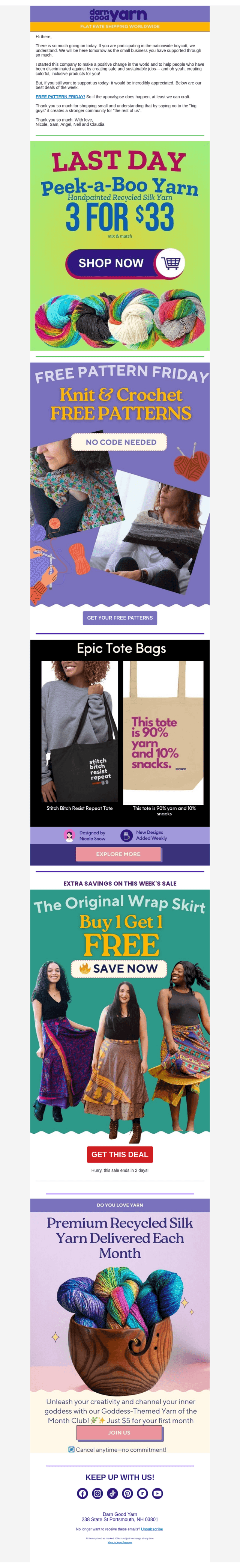 New & Improved: 🚨 Free Pattern Friday and a personal note