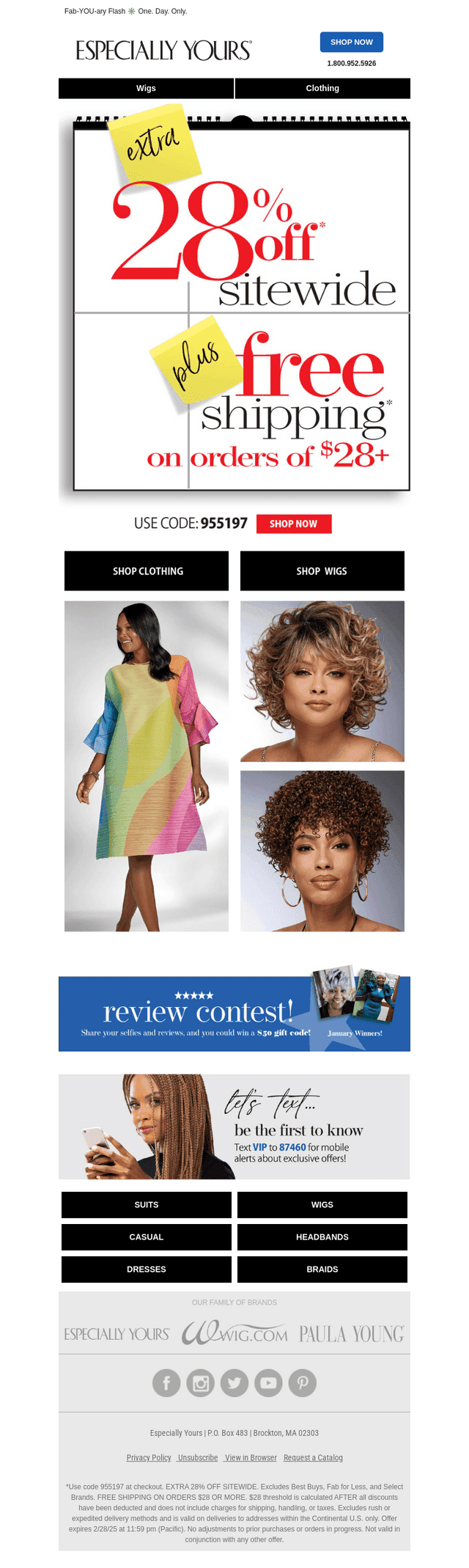 EXTRA 28% Off + FREE Shipping $28!