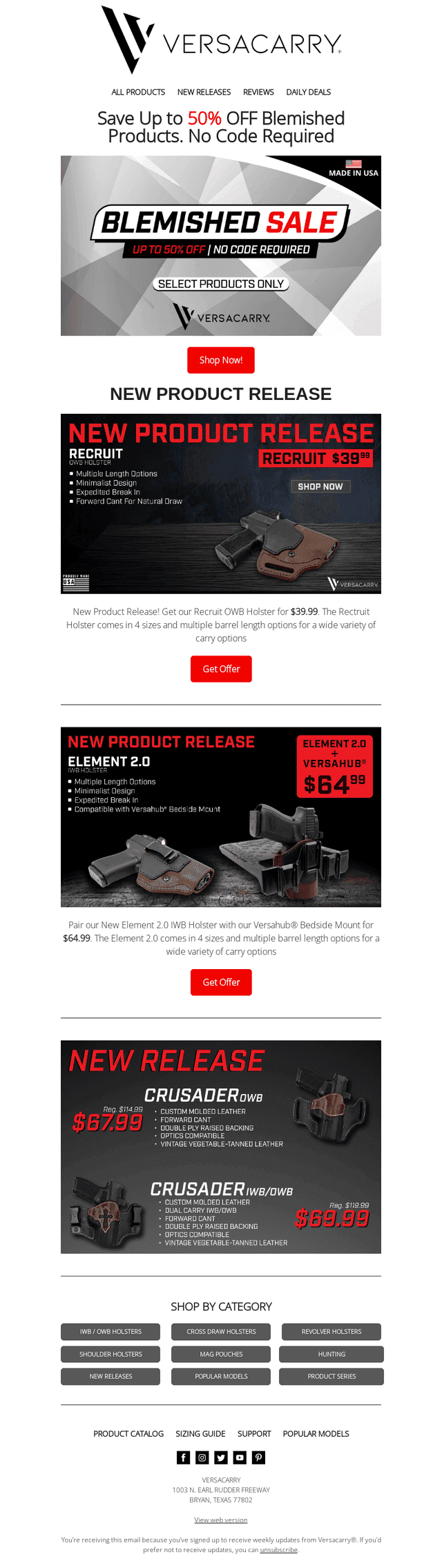 50% Off Blemished Products!