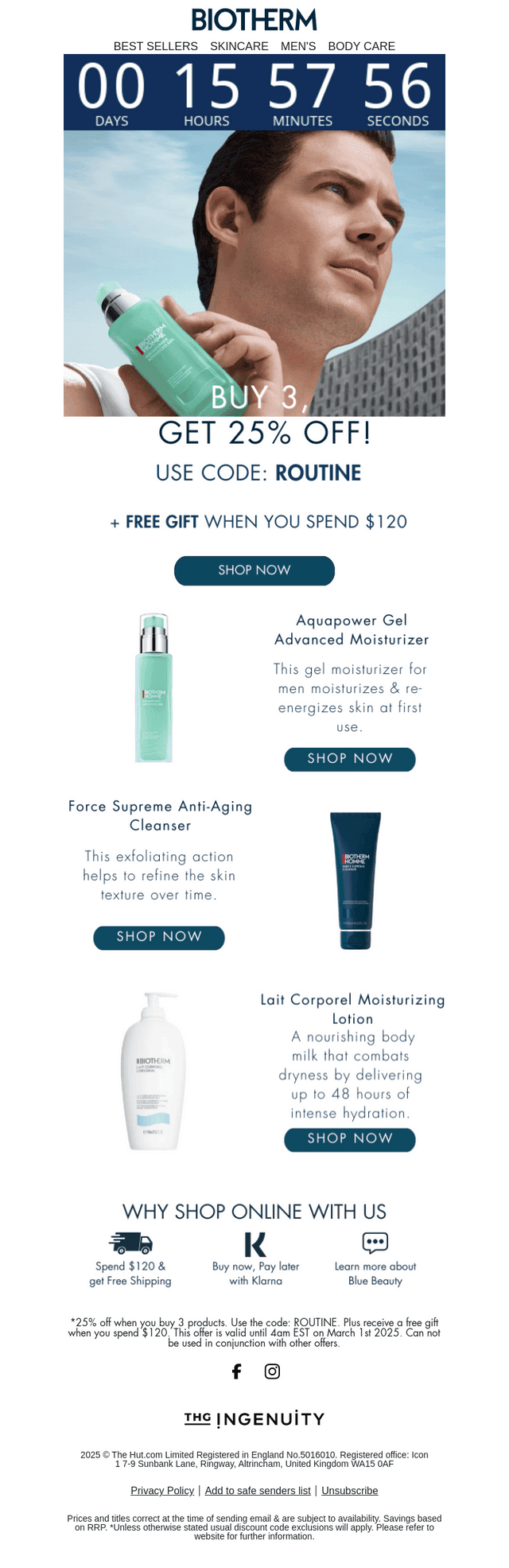 Get 25% Off 3 Products 💙