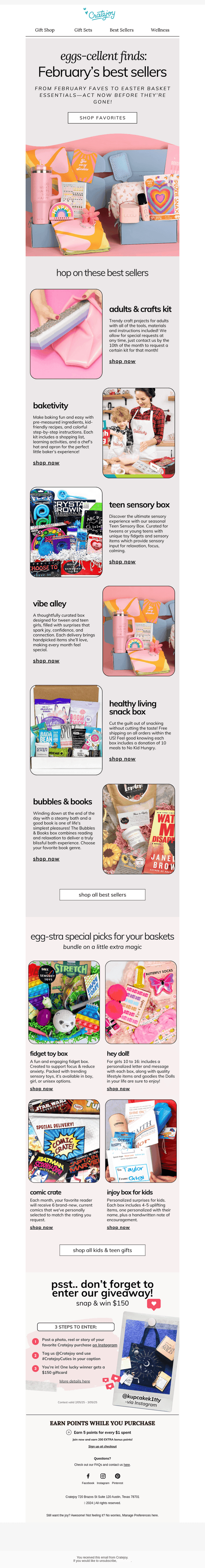 Cratejoy email from Fri, Feb 28, 2025