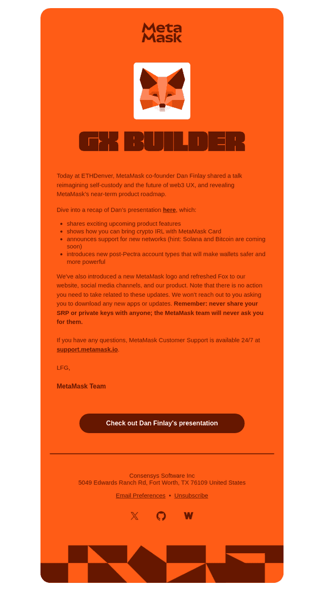 MetaMask email from Fri, Feb 28, 2025