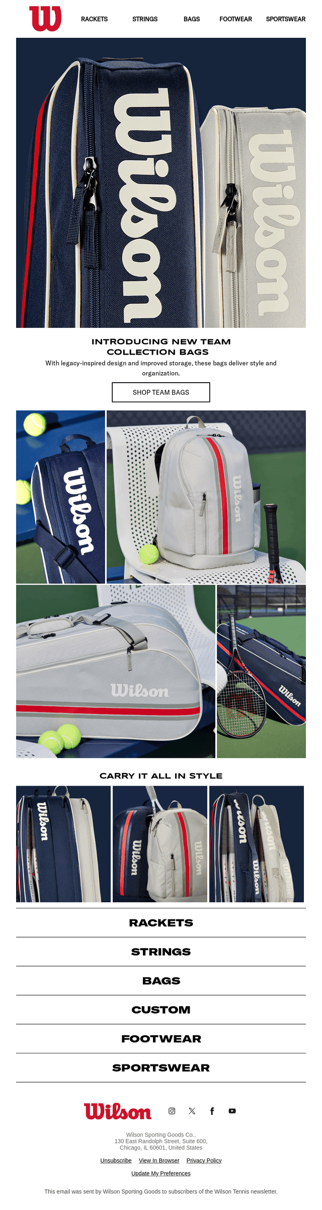 NEW: Team Collection Bags 🎾