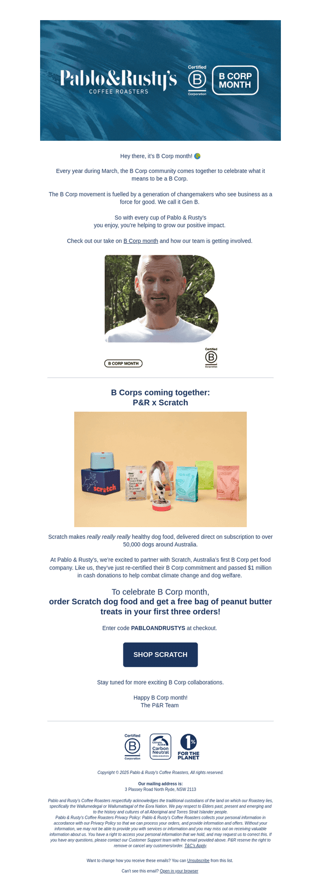 Celebrating B Corp with SCRATCH 🐶