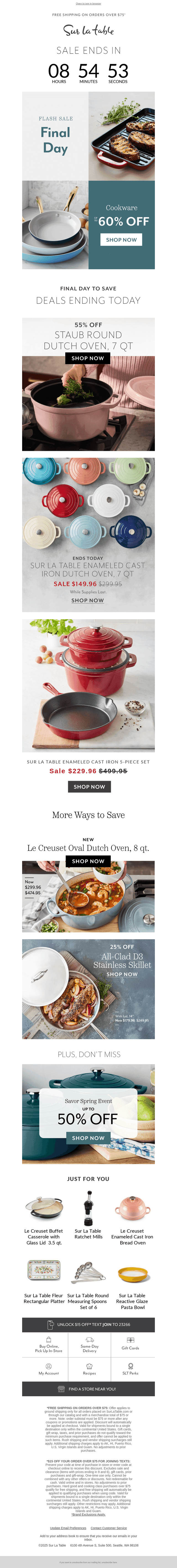 Final hours: Up to 60% off top-rated Cookware.