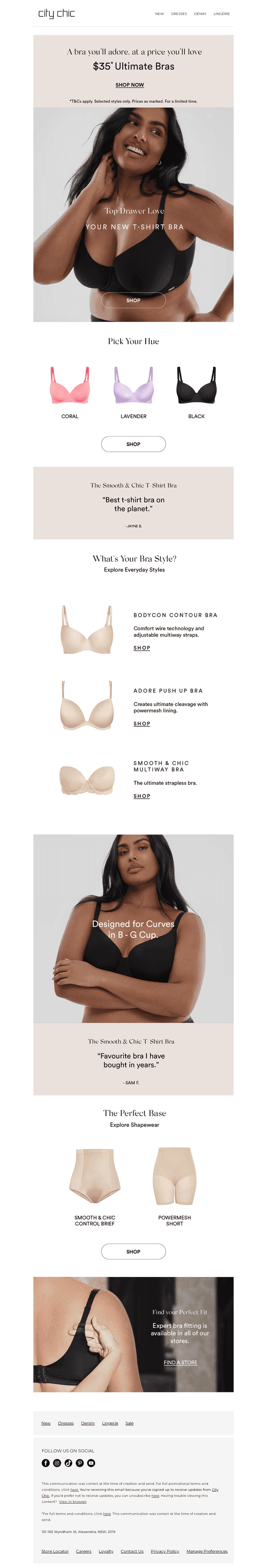 Top Drawer Love: $35* Ultimate Bras