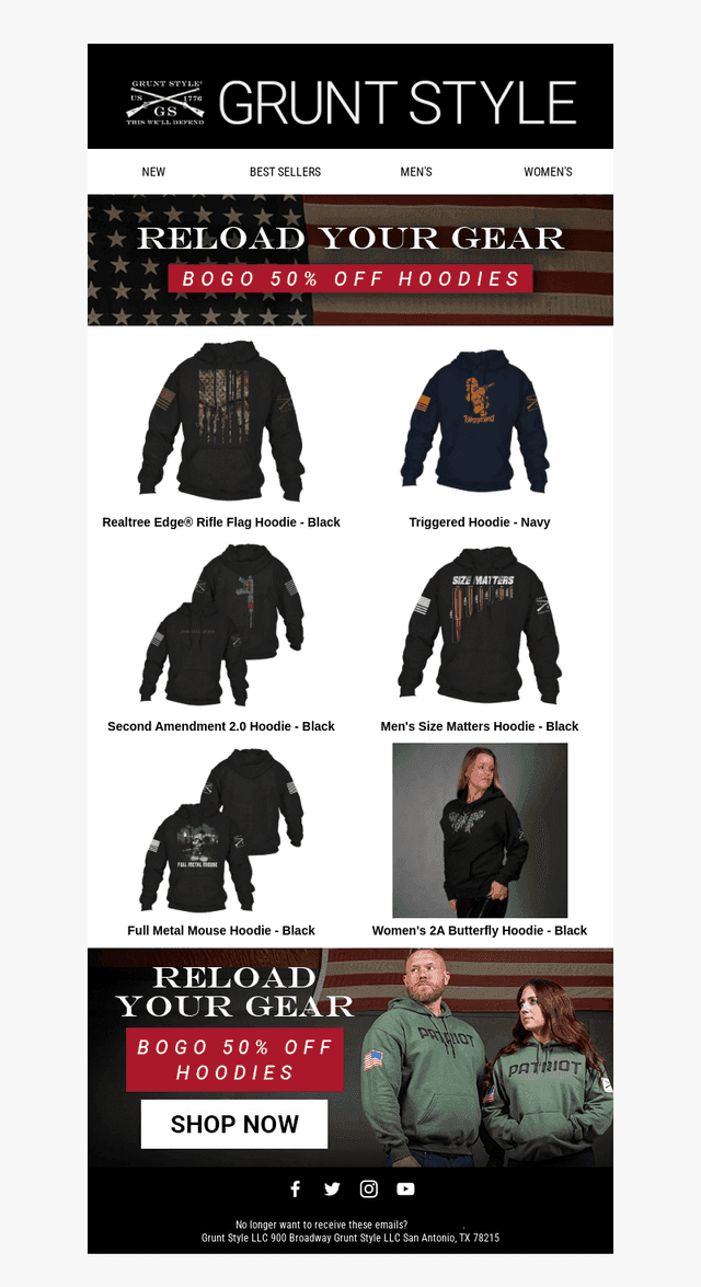 BOGO 50% Off Hoodies: Locked & Loaded