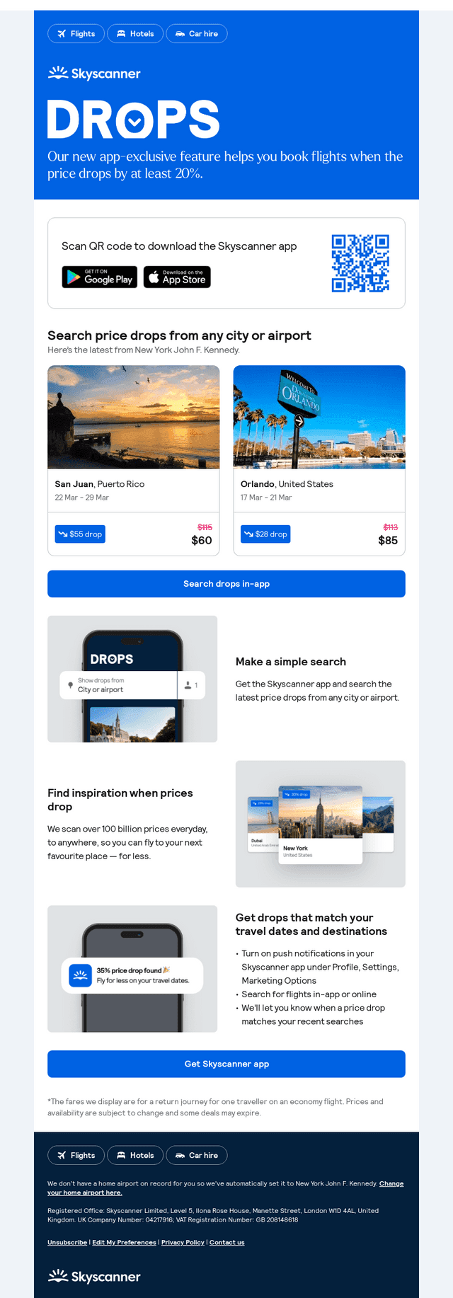 Your weekly price drops, from $60 ✈️ 📉