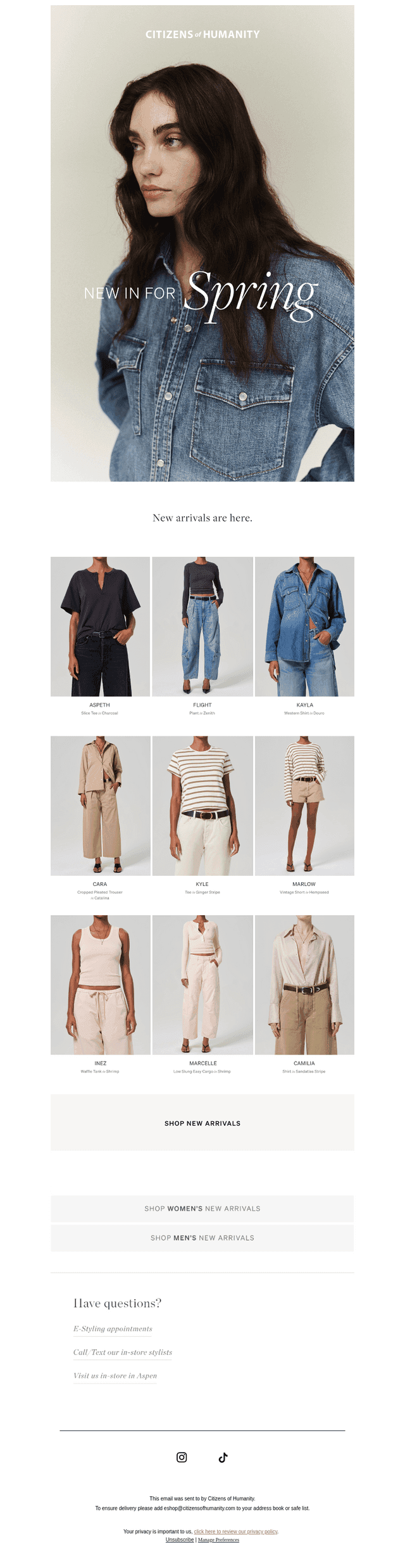 New In For Spring