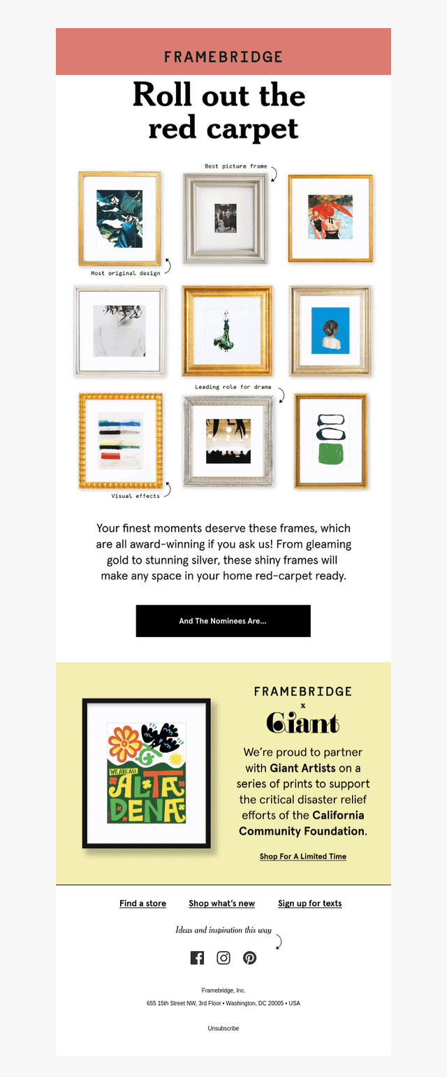 Our nominees for best picture (frames)