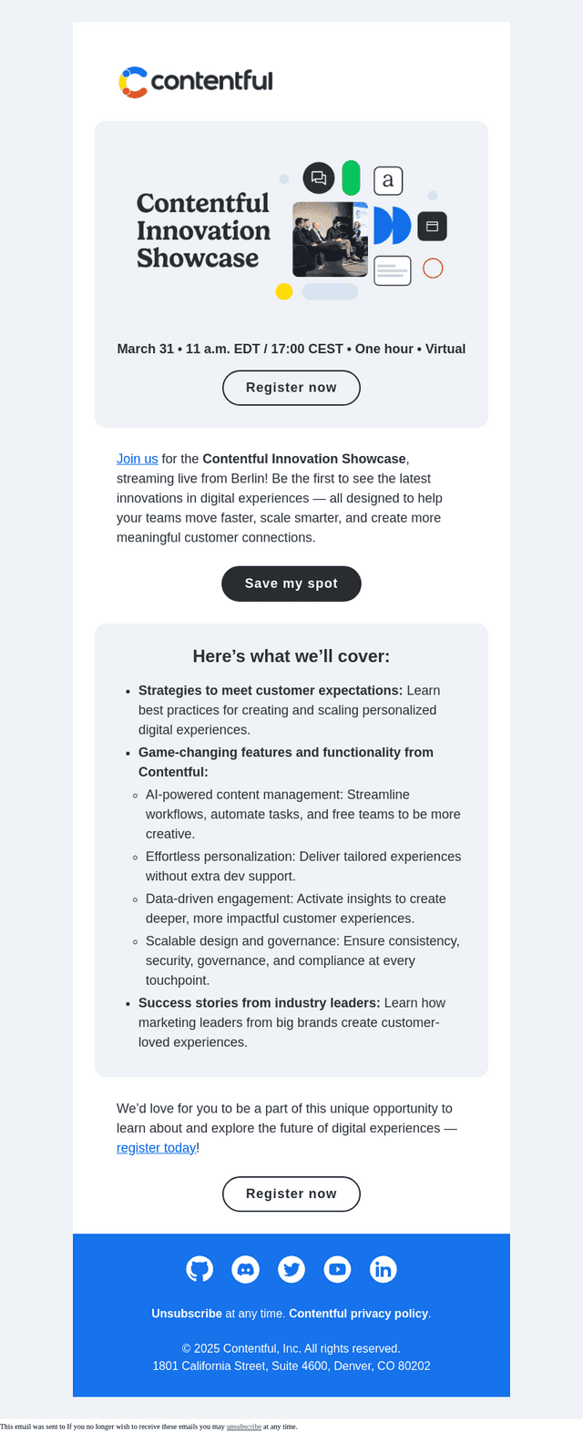 You’re invited: Contentful Innovation Showcase